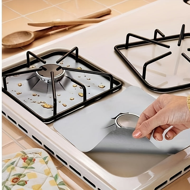 Protetor de fogão a gás reutilizável premium, revestimento protetor de queimador, extra grosso de 0,15 mm para limpeza de utensílios de cozinha