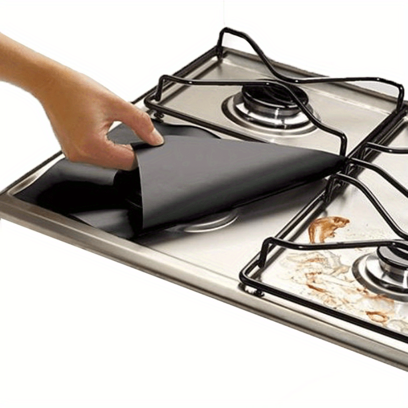 Protetor de fogão a gás reutilizável premium, revestimento protetor de queimador, extra grosso de 0,15 mm para limpeza de utensílios de cozinha