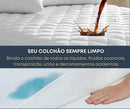 Protetor de Colchão Impermeável Matelado | Antiácaro | Silencioso | Ideal Para Xixi, Pets e Manchas | Solteiro| Casal |Queen