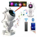 Robô Projetor Luminária Astronauta Caixa de Som Bluetooth Controle Galáxia Estrelas Lua Quarto Infantil Crianças Recarregavel