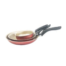 Conjunto de 3 frigideiras antiaderentes Globalflon Teflon com ovos fritos