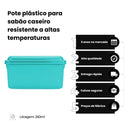 Kit Forma Para Sabão Caseiro Barra 250 Ml - Pague 20 e Leve 30 potes