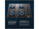 Cooktop 4 Mondial Bocas LPG Gas Black-Bivolt
