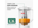 L-99-WG Mondial Turbo Power Blender with Filter 3 Speeds 500W White and Grey-220V