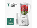 L-99-WG Mondial Turbo Power Blender with Filter 3 Speeds 500W White and Grey-220V