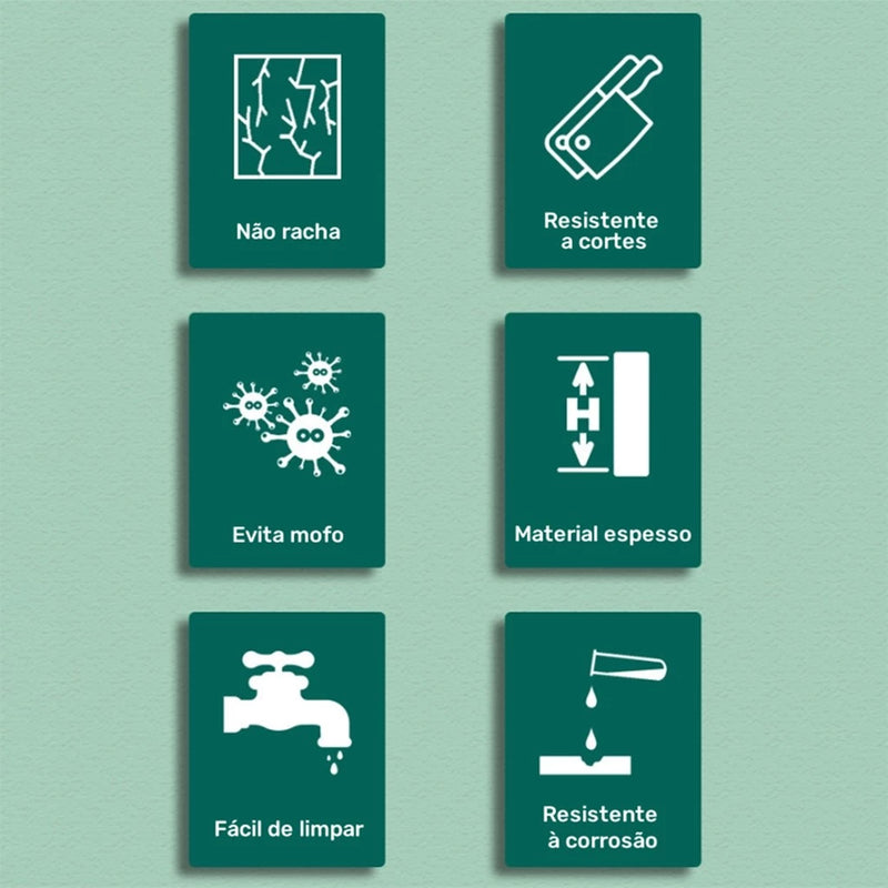 Tábua de Corte Antibacteriana À Prova De Mofo Com Alça Anti-rachaduras, de Cozinha.