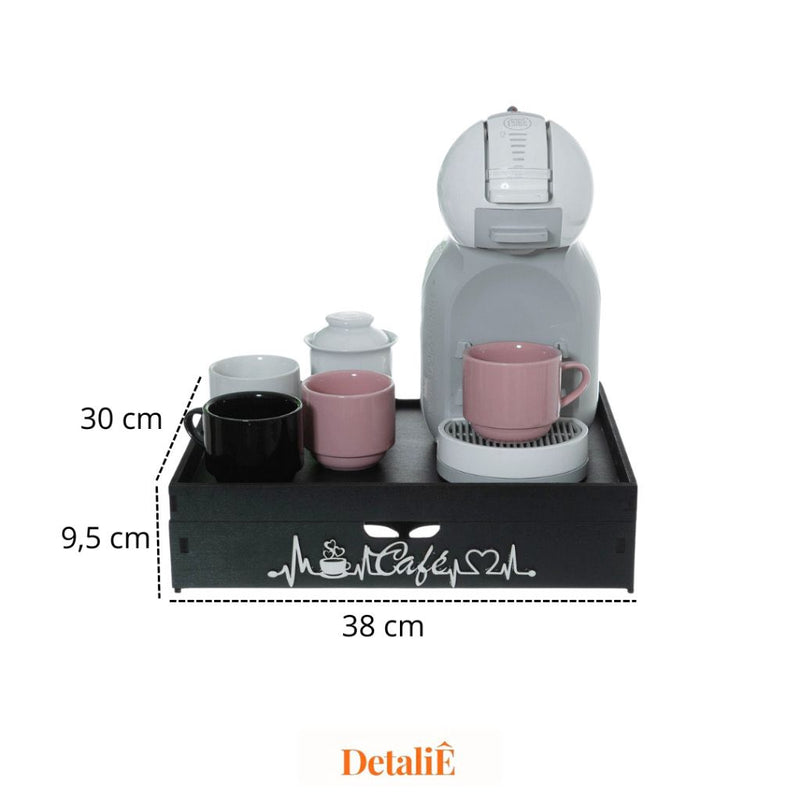 Porta Capsulas Dolce Gusto Bandeja  organizadora com suporte de suporte servir + KIT de Quadro Decorativo