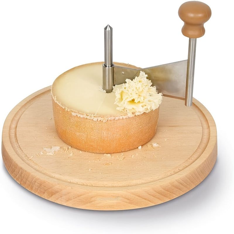 Conjunto de modelador de queijo e chocolate em aço inoxidável - fatiador multifuncional sem esforço, escamador à prova de ferrugem para rodas de queijo e delícias de confeitaria - item essencial de cozinha durável