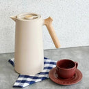 Garrafa Térmica Nórdica 1 Litro Café ou Chá Cabo de Madeira