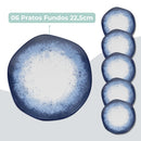 Aparelho de Jantar e Chá 30 Peças Ryo Galapagos Porcelana Oxford Jogo de Pratos e Xícaras