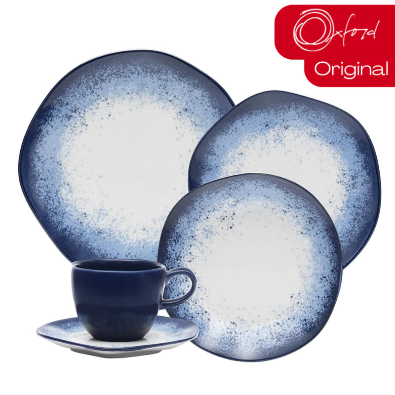 Aparelho de Jantar e Chá 30 Peças Ryo Galapagos Porcelana Oxford Jogo de Pratos e Xícaras