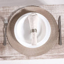 Kit 6 Americano Requinte Liso Para Mesa Redondo 38cm Palha