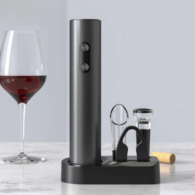 Kit Abridor De Vinho Automático Saca Rolha Elétrico Premium