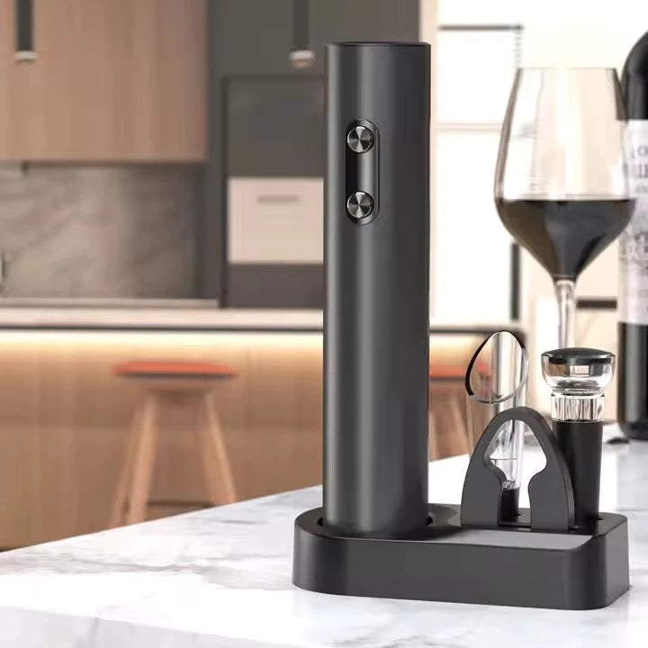 Kit Abridor De Vinho Automático Saca Rolha Elétrico Premium